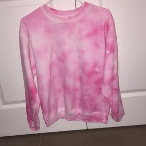 Tie dye pink crewneck